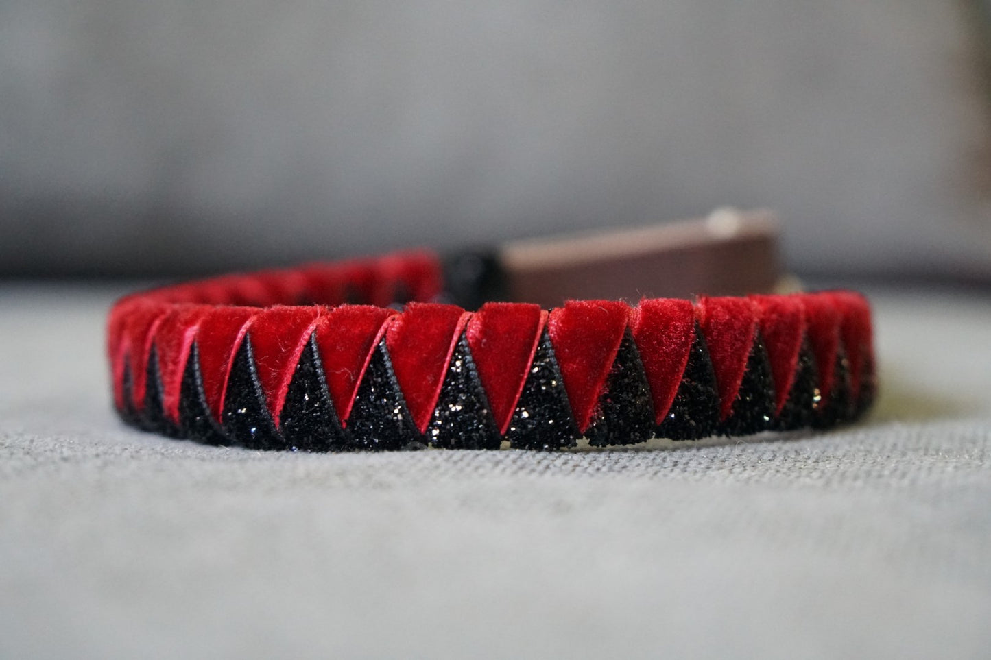 Burgundy & Sparkling Black Browband