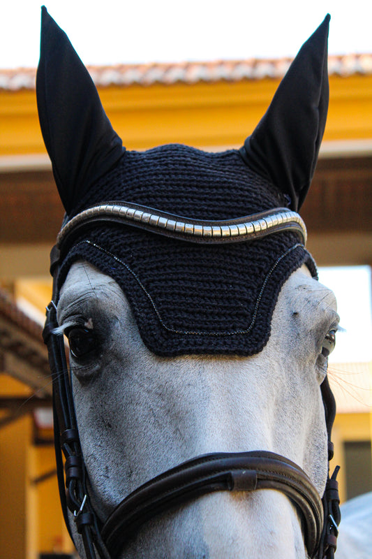 Orelheiras Insua (Preto + Cristais Pretos)