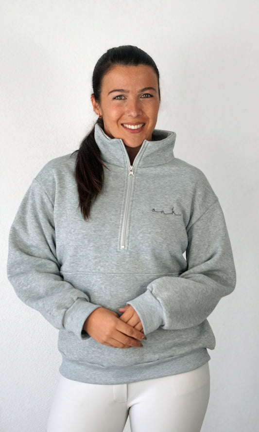 Doha Halfzip Sweater (Gray)